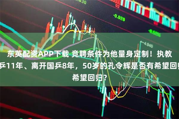 东英配资APP下载 竞聘条件为他量身定制！执教国乒11年、离开国乒8年，50岁的孔令辉是否有希望回归？