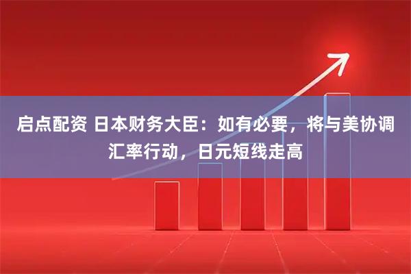 启点配资 日本财务大臣：如有必要，将与美协调汇率行动，日元短线走高